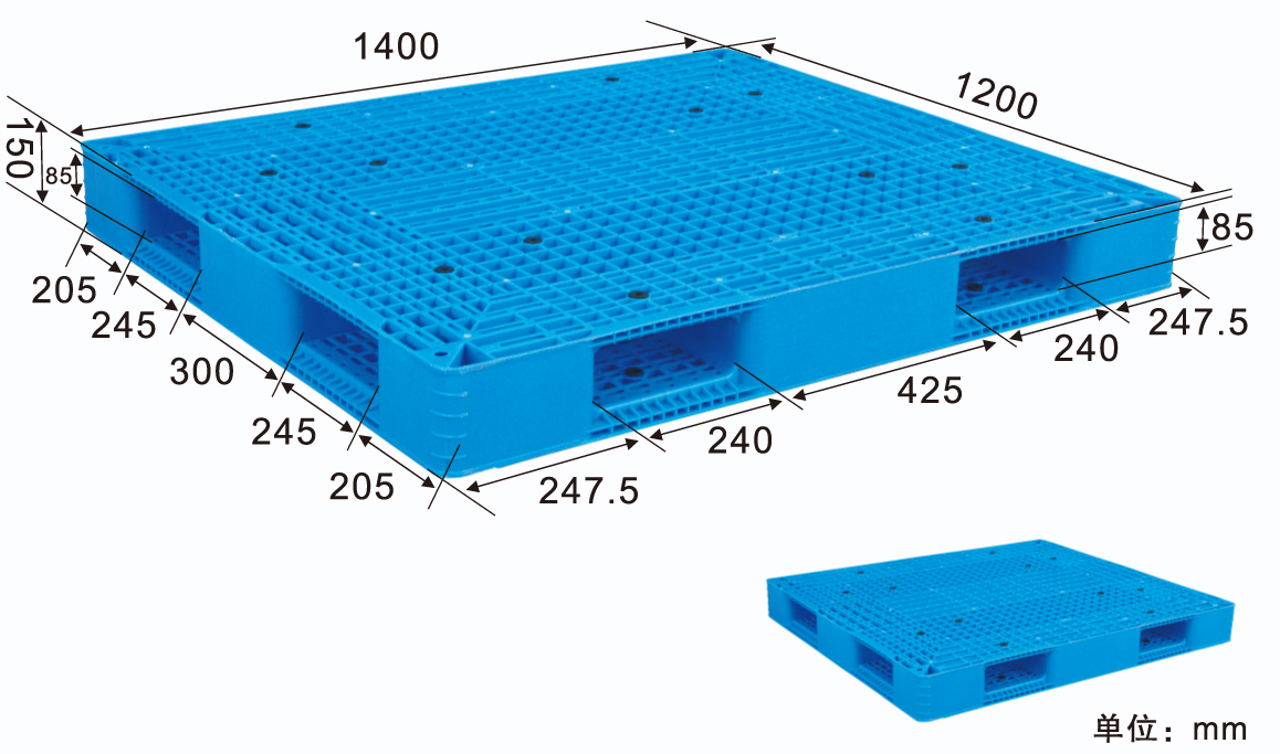 1412網格雙面塑料托盤